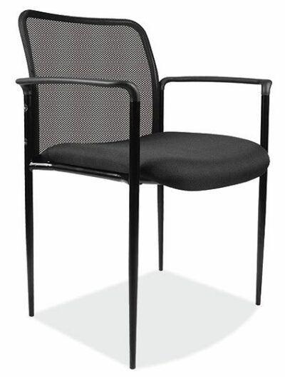 Black Upholstery Seat w/Black Mesh Back Contemporary