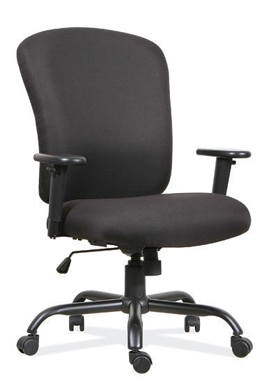Black 24 Hour Multi-Shift 24/7 Executive High Back Chair w/Black Steel Base by OfficeSource®