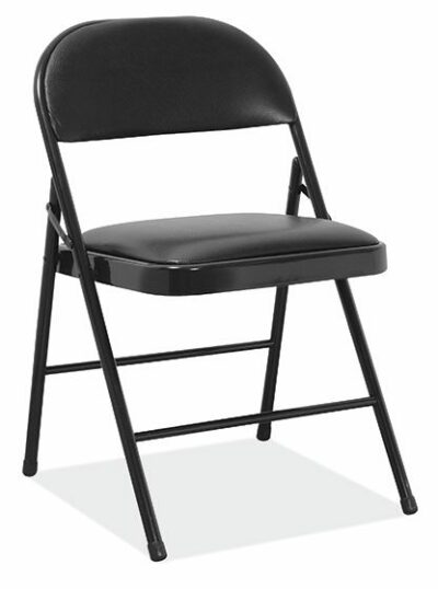 Gray Folding Chairs Steel Folding Chair w/Padded Seat & Back by OfficeSource®