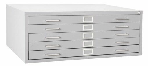 Charcoal Flat Files 5-Drawer File by OfficeSource®