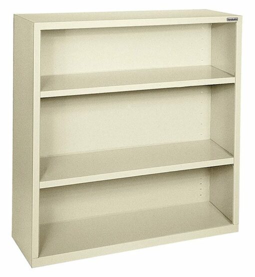 Putty Contemporary Steel Bookcase - 3 Shelves by OfficeSource®