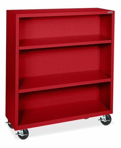 Putty Contemporary Steel Bookcase- 3 Shelves by OfficeSource®
