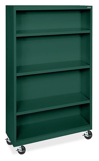 Pom Pom Pink Contemporary Steel Bookcase- 4 Shelves by OfficeSource®