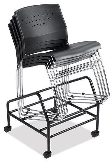 Black Stacking Chair Dolly - Black by OfficeSource®