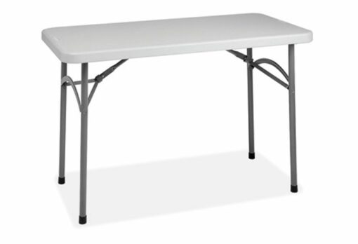 Gray w/Charcoal Legs Folding Tables Plastic Blow-Molded Folding Table (Rectangular) by OfficeSource®