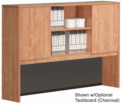 Maple Contemporary Laminate Hutch w/Doors - 15"D by OfficeSource®