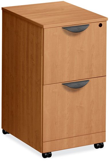 Modern Walnut Pedestals 2 Drawer File/File - 22" Deep by OfficeSource®