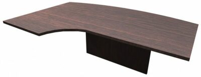 Maple Contemporary Laminate Porkchop Top w/Modesty Panel(Left) by OfficeSource®