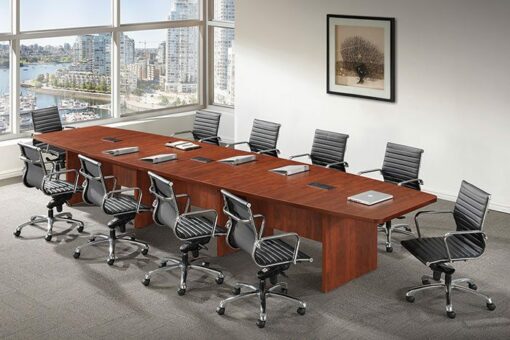 Modern Walnut Contemporary Laminate PL Conference #6 by OfficeSource®