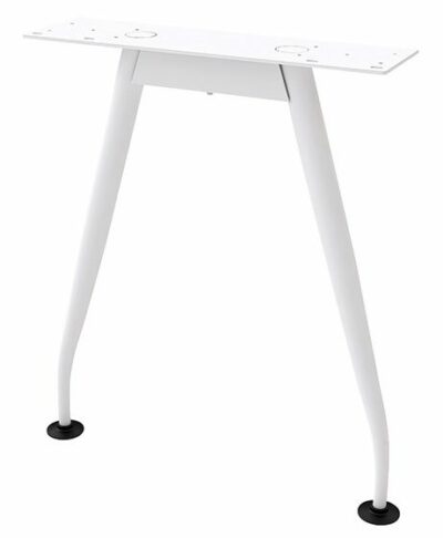 White Contemporary Laminate Arc Leg Base for 48"D & 60"D tops by OfficeSource®