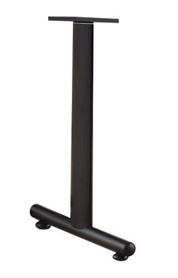 Black Contemporary Laminate T Table Leg by OfficeSource®