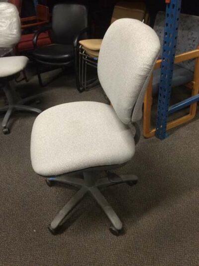 white/grey task chairs