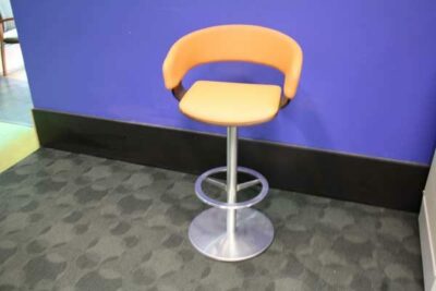 orange bar stool chairs
