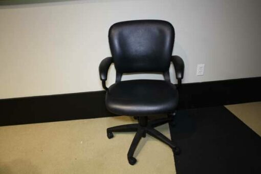 black mid back chairs