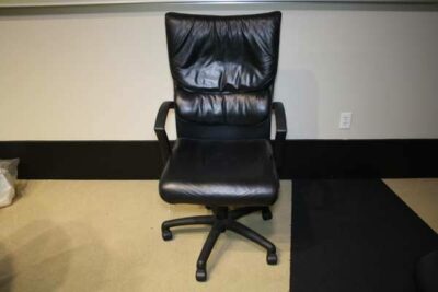 black mid back chairs