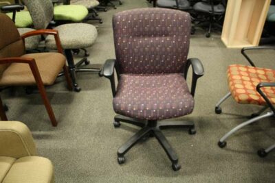 purple mid back chairs