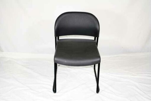 grey plastic stacking chair