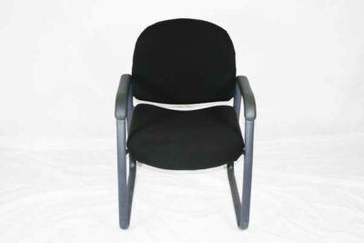 black fabric guest chair