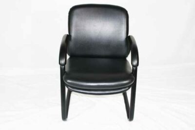 black padded fabric guest chair