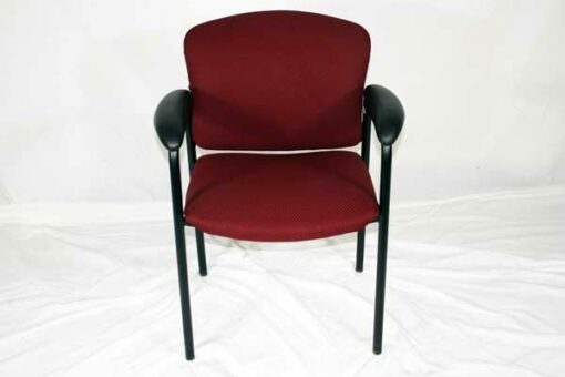 burgundy fabric guest chair
