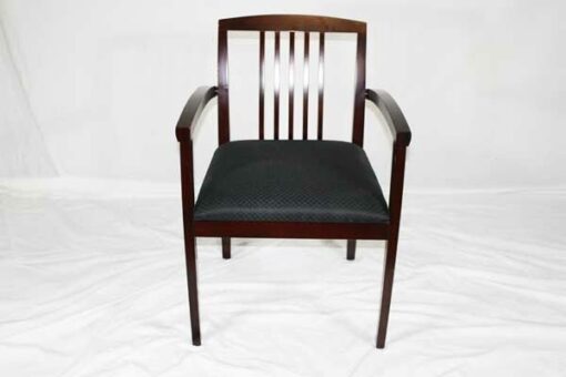 mahagony padded fabric guest chair
