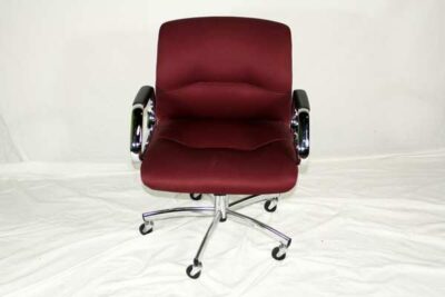 burgundy reclining conference chair