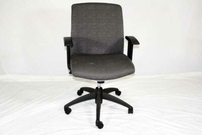 grey padded fabric task chair