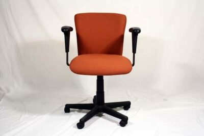 orange fabric task chair