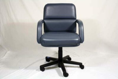 blue leather conference chair