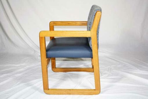 Guest Chair blue leather
