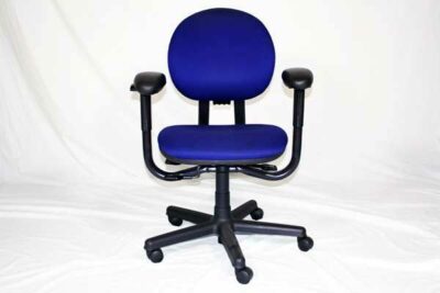 blue padded fabric task chair