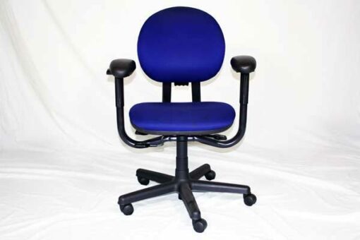 blue padded fabric task chair