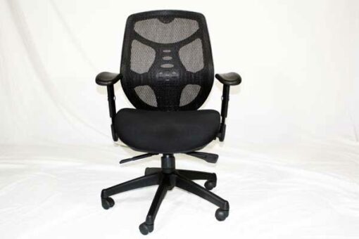 black mesh task chair