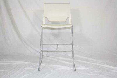 white plastic stool