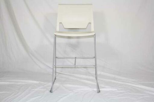 white plastic stool