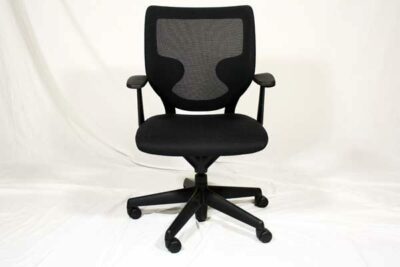 black mesh task chair