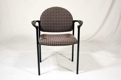 purple fabric guest chair
