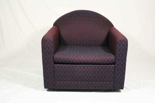 burgundy fabric lounge chair