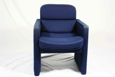 blue fabric guest chair