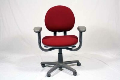 red fabric task chair