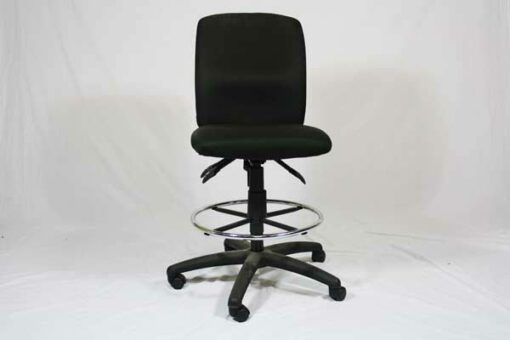 black fabric stool