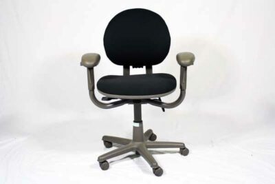 black fabric task chair