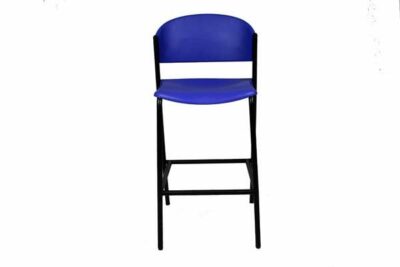 blue plastic stool