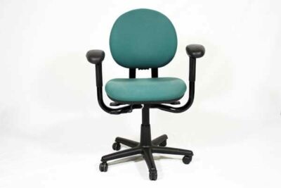 green padded fabric task chair