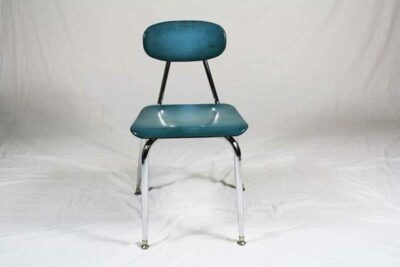 turquoise plastic school chair