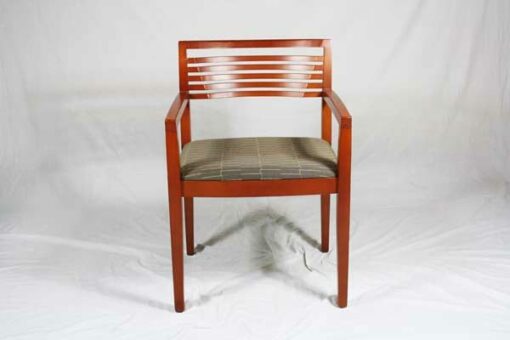 medium cherry fabric guest chair