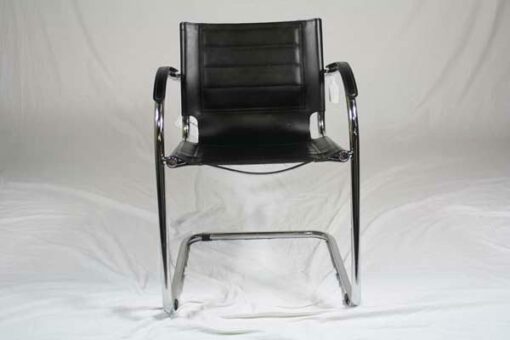 black leather guest chair