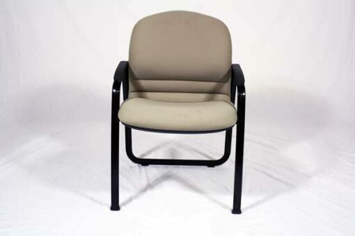 beige padded fabric guest chair