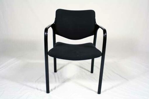 black fabric guest chair