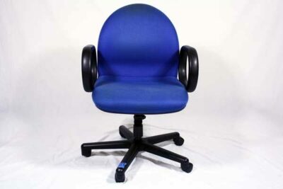 blue fabric task chair